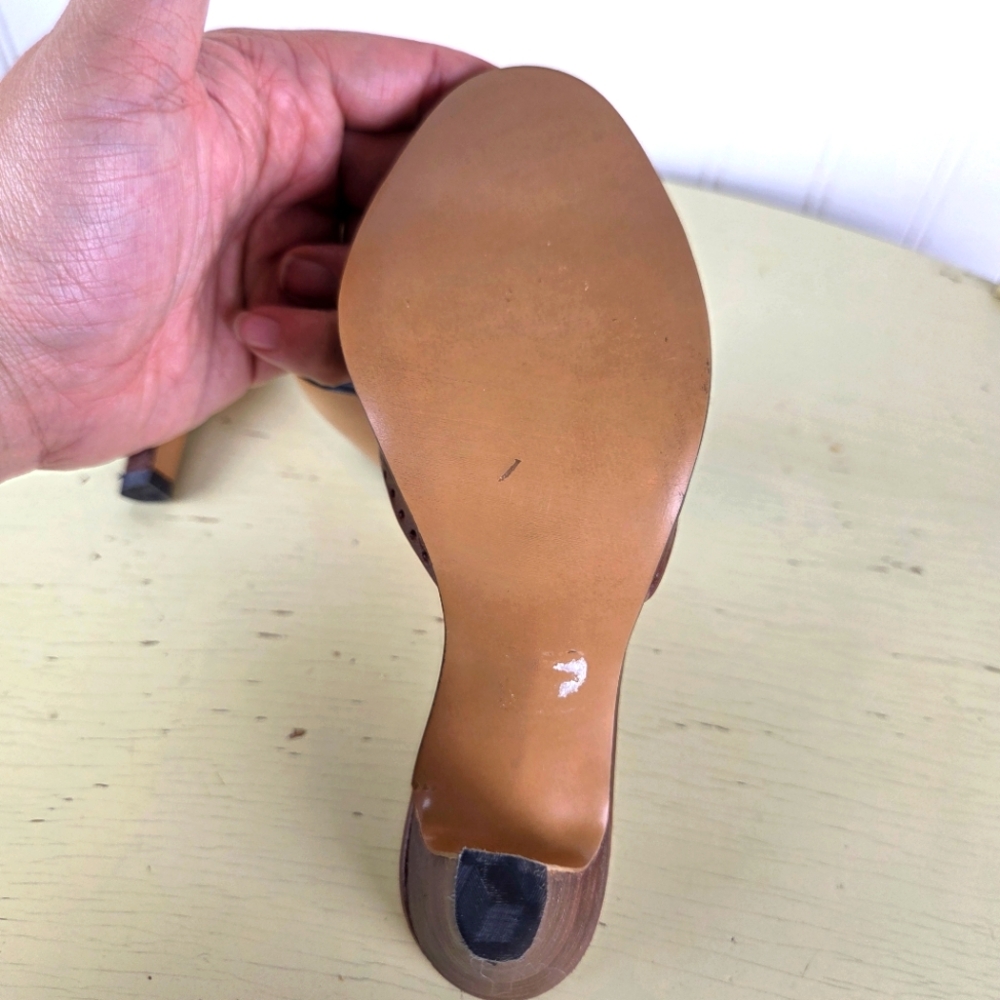Vintage Foot Works Sling O Lators Brown Leather Women's Mules 6M - Picture 11 of 16
